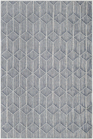 Light Blue 4' 1 x 6' 1 Symphony Outdoor Rectangle Area Rug Weather Resistant for Patio, Deck, Terrace, Balcony, Porch Durable Outside Carpet for Sale at Rug Engine