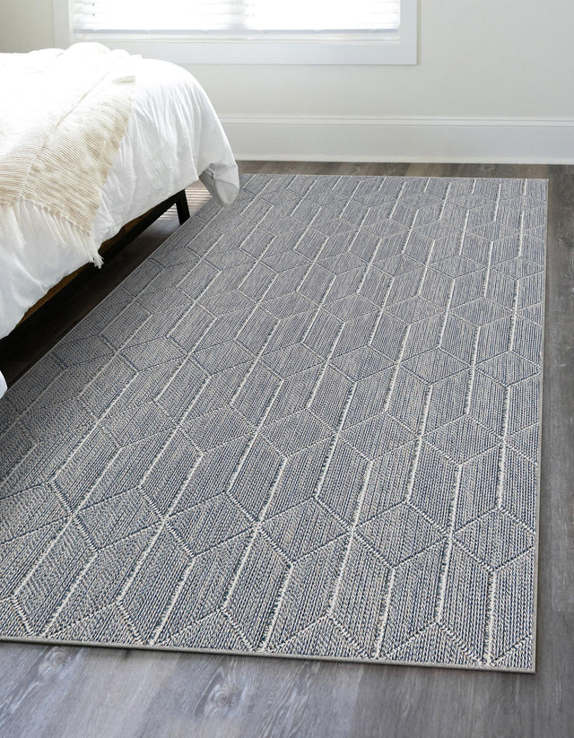 Light Blue 9' x 12' Symphony Outdoor Rectangle Area Rug Weather Resistant for Patio, Deck, Terrace, Balcony, Porch Durable Outside Carpet for Sale at Rug Engine
