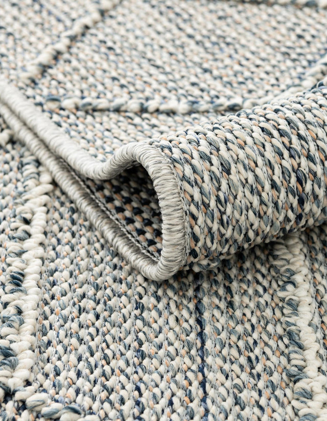 Light Blue 10' x 14' 1 Symphony Outdoor Rectangle Area Rug Weather Resistant for Patio, Deck, Terrace, Balcony, Porch Durable Outside Carpet for Sale at Rug Engine
