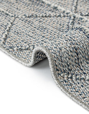 Light Blue 10' x 14' 1 Symphony Outdoor Rectangle Area Rug Weather Resistant for Patio, Deck, Terrace, Balcony, Porch Durable Outside Carpet for Sale at Rug Engine