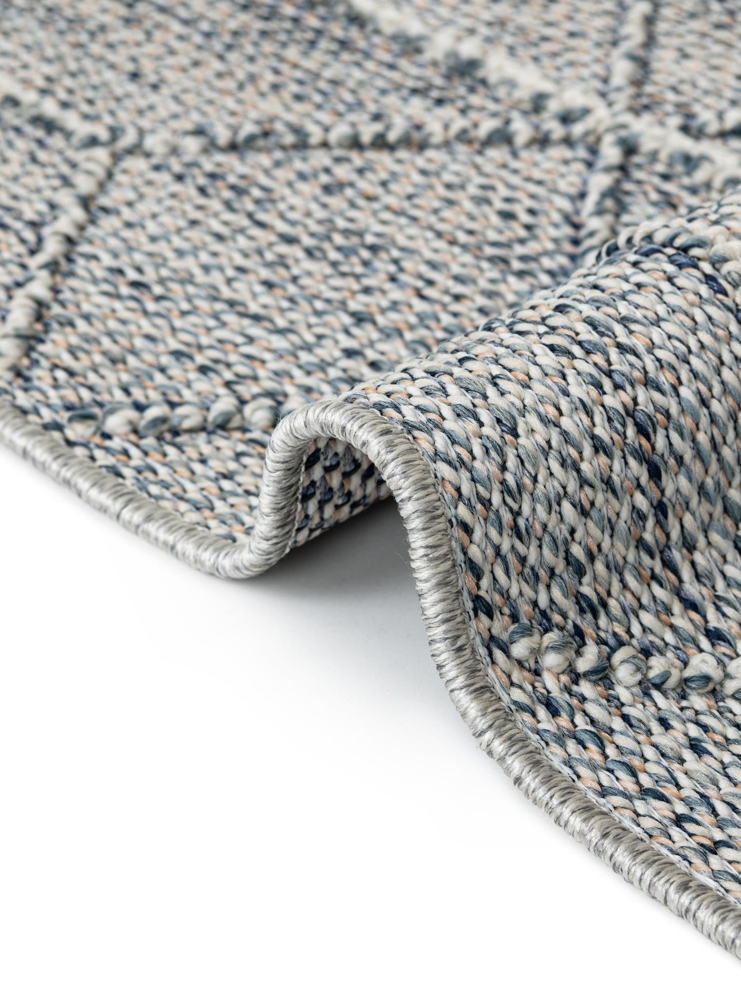 Light Blue 6' 1 x 9' Symphony Outdoor Rectangle Area Rug Weather Resistant for Patio, Deck, Terrace, Balcony, Porch Durable Outside Carpet for Sale at Rug Engine