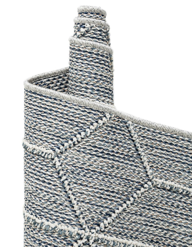 Light Blue 9' x 12' Symphony Outdoor Rectangle Area Rug Weather Resistant for Patio, Deck, Terrace, Balcony, Porch Durable Outside Carpet for Sale at Rug Engine
