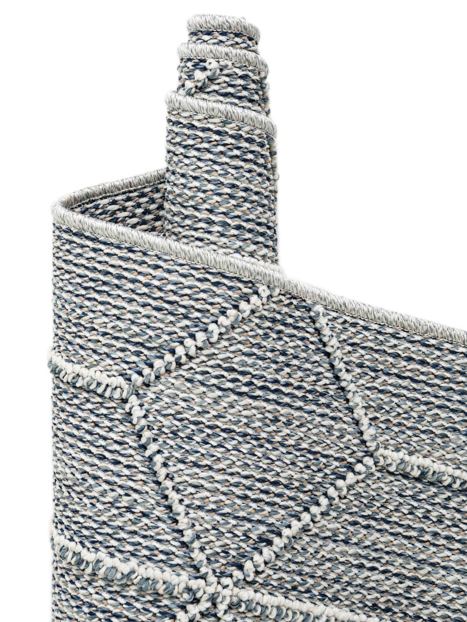 Light Blue 4' 1 x 6' 1 Symphony Outdoor Rectangle Area Rug Weather Resistant for Patio, Deck, Terrace, Balcony, Porch Durable Outside Carpet for Sale at Rug Engine