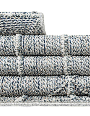 Light Blue 6' 1 x 9' Symphony Outdoor Rectangle Area Rug Weather Resistant for Patio, Deck, Terrace, Balcony, Porch Durable Outside Carpet for Sale at Rug Engine
