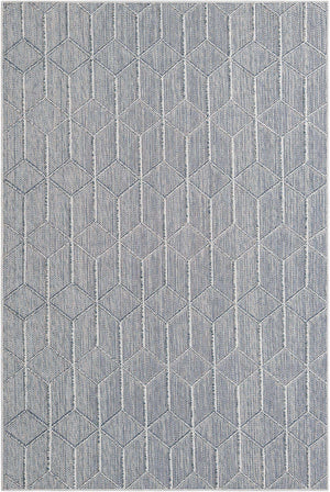 Light Blue 5' 3 x 8' Symphony Outdoor Rectangle Area Rug Weather Resistant for Patio, Deck, Terrace, Balcony, Porch Durable Outside Carpet for Sale at Rug Engine