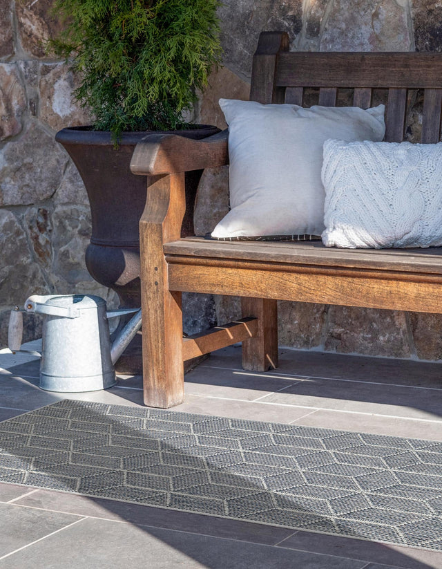 Light Blue 2' x 6' 1 Symphony Outdoor Runner Area Rug Weather Resistant for Patio, Deck, Terrace, Balcony, Porch Durable Outside Carpet for Sale at Rug Engine
