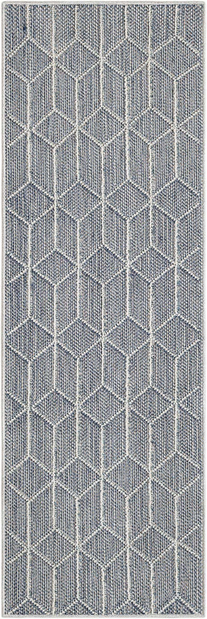 Light Blue 2' x 6' 1 Symphony Outdoor Runner Area Rug Weather Resistant for Patio, Deck, Terrace, Balcony, Porch Durable Outside Carpet for Sale at Rug Engine