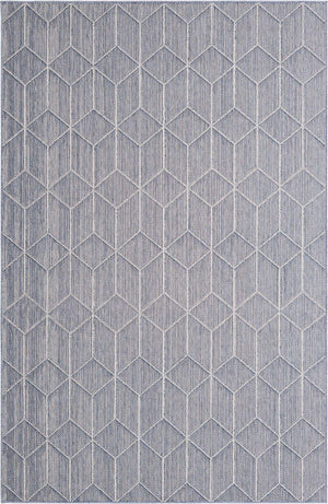 Light Blue 6' 1 x 9' Symphony Outdoor Rectangle Area Rug Weather Resistant for Patio, Deck, Terrace, Balcony, Porch Durable Outside Carpet for Sale at Rug Engine