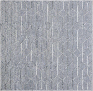 Light Blue 7' 10 x 7' 10 Symphony Outdoor Square Area Rug Weather Resistant for Patio, Deck, Terrace, Balcony, Porch Durable Outside Carpet for Sale at Rug Engine