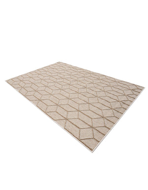 Beige 4' 1 x 6' 1 Symphony Outdoor Rectangle Area Rug Weather Resistant for Patio, Deck, Terrace, Balcony, Porch Durable Outside Carpet for Sale at Rug Engine