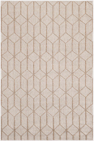 Beige 4' 1 x 6' 1 Symphony Outdoor Rectangle Area Rug Weather Resistant for Patio, Deck, Terrace, Balcony, Porch Durable Outside Carpet for Sale at Rug Engine