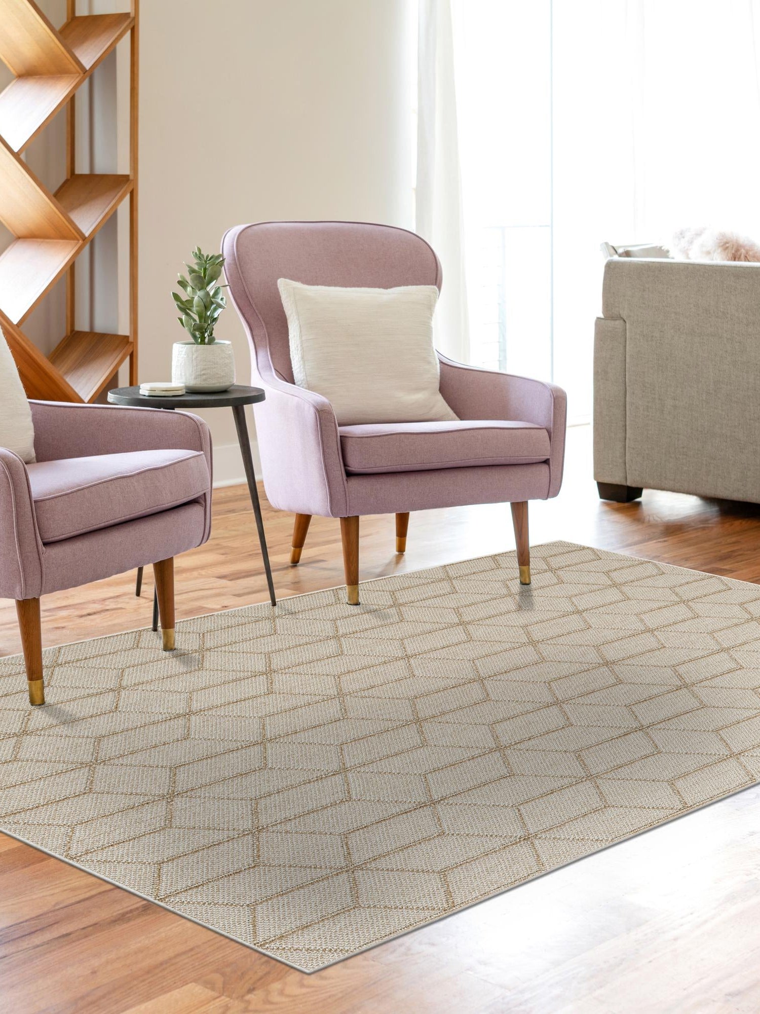 Beige 9' x 12' Symphony Outdoor Rectangle Area Rug Weather Resistant for Patio, Deck, Terrace, Balcony, Porch Durable Outside Carpet for Sale at Rug Engine