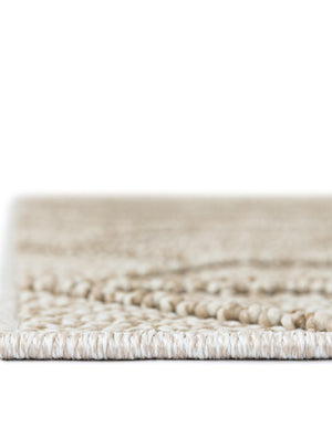 Beige 4' 1 x 6' 1 Symphony Outdoor Rectangle Area Rug Weather Resistant for Patio, Deck, Terrace, Balcony, Porch Durable Outside Carpet for Sale at Rug Engine