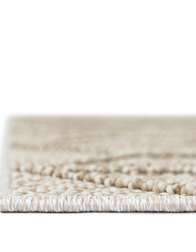 Beige 4' 1 x 6' 1 Symphony Outdoor Rectangle Area Rug Weather Resistant for Patio, Deck, Terrace, Balcony, Porch Durable Outside Carpet for Sale at Rug Engine