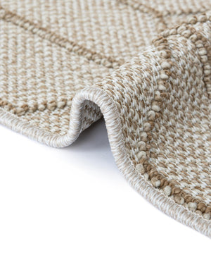 Beige 4' 1 x 6' 1 Symphony Outdoor Rectangle Area Rug Weather Resistant for Patio, Deck, Terrace, Balcony, Porch Durable Outside Carpet for Sale at Rug Engine