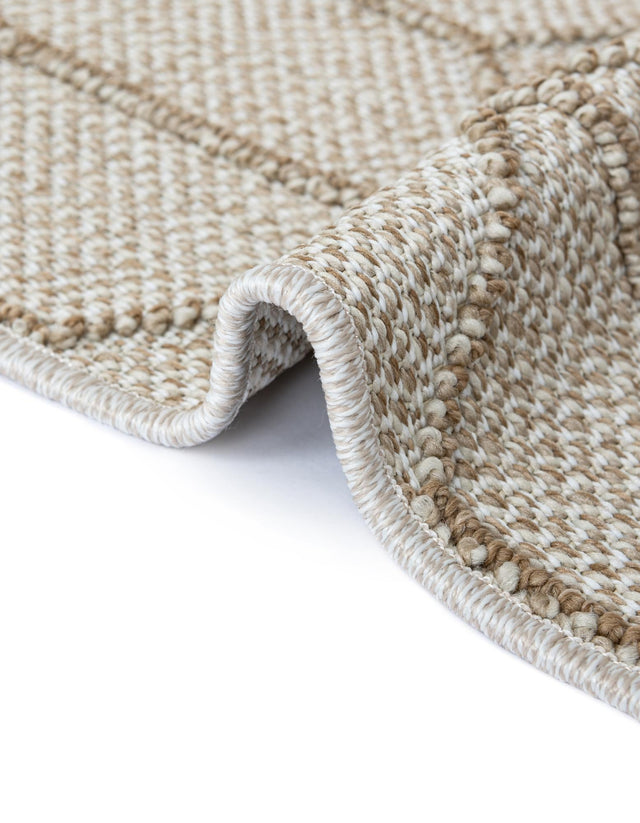 Beige 4' 1 x 6' 1 Symphony Outdoor Rectangle Area Rug Weather Resistant for Patio, Deck, Terrace, Balcony, Porch Durable Outside Carpet for Sale at Rug Engine
