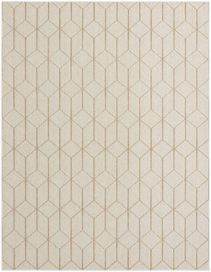 Beige 7' 10 x 10' Symphony Outdoor Rectangle Area Rug Weather Resistant for Patio, Deck, Terrace, Balcony, Porch Durable Outside Carpet for Sale at Rug Engine
