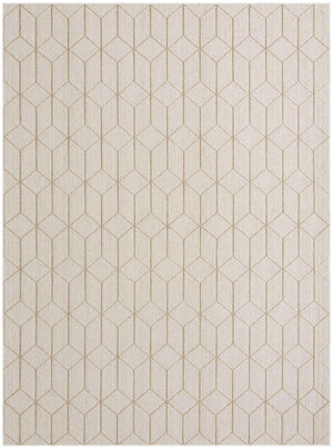 Beige 9' x 12' Symphony Outdoor Rectangle Area Rug Weather Resistant for Patio, Deck, Terrace, Balcony, Porch Durable Outside Carpet for Sale at Rug Engine
