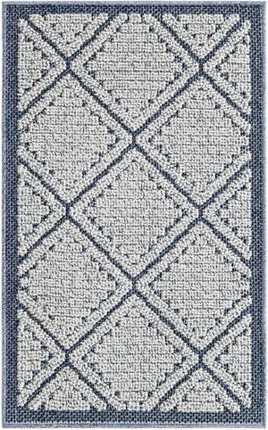 Navy Blue 2' x 3' 1 Symphony Outdoor Rectangle Area Rug Weather Resistant for Patio, Deck, Terrace, Balcony, Porch Durable Outside Carpet for Sale at Rug Engine