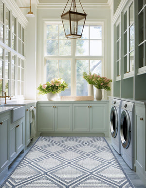 Navy Blue 10' x 14' 1 Symphony Outdoor Rectangle Area Rug Weather Resistant for Patio, Deck, Terrace, Balcony, Porch Durable Outside Carpet for Sale at Rug Engine