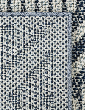 Navy Blue 2' x 6' 1 Symphony Outdoor Runner Area Rug Weather Resistant for Patio, Deck, Terrace, Balcony, Porch Durable Outside Carpet for Sale at Rug Engine