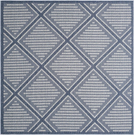 Navy Blue 8' x 8' Symphony Outdoor Square Rug