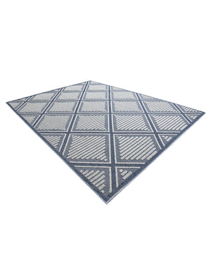 Navy Blue 9' x 12' Symphony Outdoor Rectangle Area Rug Weather Resistant for Patio, Deck, Terrace, Balcony, Porch Durable Outside Carpet for Sale at Rug Engine