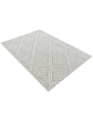 Light Gray 4' 1 x 6' 1 Symphony Outdoor Rectangle Area Rug Weather Resistant for Patio, Deck, Terrace, Balcony, Porch Durable Outside Carpet for Sale at Rug Engine