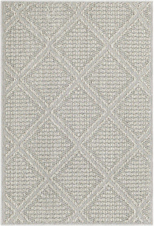 Light Gray 4' 1 x 6' 1 Symphony Outdoor Rectangle Area Rug Weather Resistant for Patio, Deck, Terrace, Balcony, Porch Durable Outside Carpet for Sale at Rug Engine