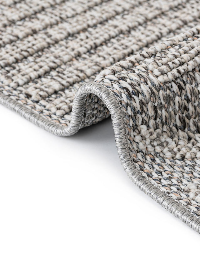 Light Gray 3' 1 x 3' 1 Symphony Outdoor Round Area Rug Weather Resistant for Patio, Deck, Terrace, Balcony, Porch Durable Outside Carpet for Sale at Rug Engine