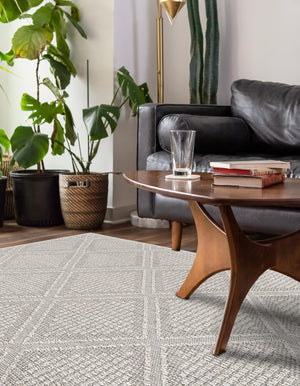 Light Gray 10' x 14' 1 Symphony Outdoor Rectangle Area Rug Weather Resistant for Patio, Deck, Terrace, Balcony, Porch Durable Outside Carpet for Sale at Rug Engine