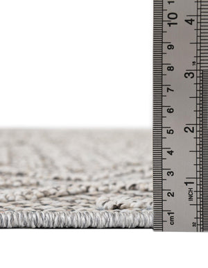 Light Gray 4' 1 x 6' 1 Symphony Outdoor Rectangle Area Rug Weather Resistant for Patio, Deck, Terrace, Balcony, Porch Durable Outside Carpet for Sale at Rug Engine