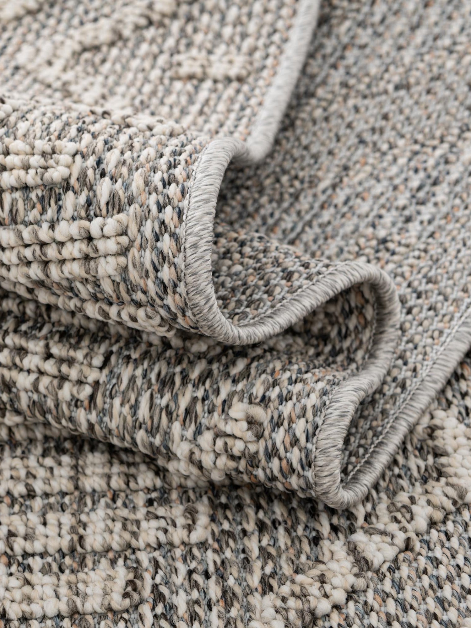 Light Gray 4' 1 x 6' 1 Symphony Outdoor Rectangle Area Rug Weather Resistant for Patio, Deck, Terrace, Balcony, Porch Durable Outside Carpet for Sale at Rug Engine