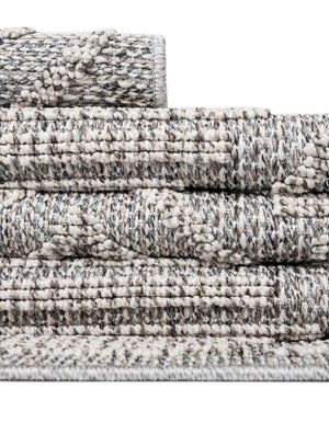 Light Gray 9' x 12' Symphony Outdoor Rectangle Area Rug Weather Resistant for Patio, Deck, Terrace, Balcony, Porch Durable Outside Carpet for Sale at Rug Engine