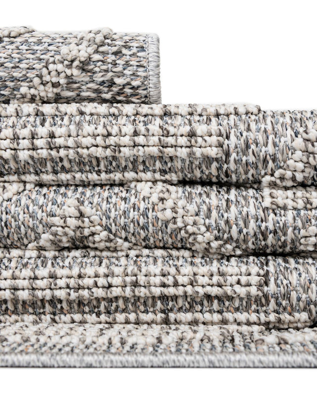 Light Gray 9' x 12' Symphony Outdoor Rectangle Area Rug Weather Resistant for Patio, Deck, Terrace, Balcony, Porch Durable Outside Carpet for Sale at Rug Engine