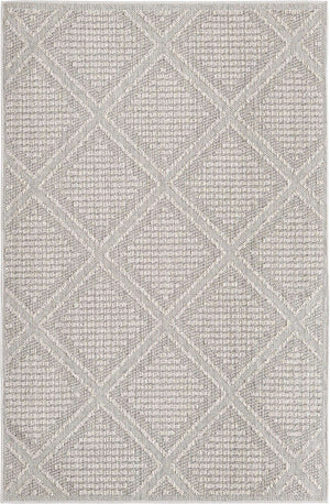 Light Gray 5' 3 x 8' Symphony Outdoor Rectangle Area Rug Weather Resistant for Patio, Deck, Terrace, Balcony, Porch Durable Outside Carpet for Sale at Rug Engine