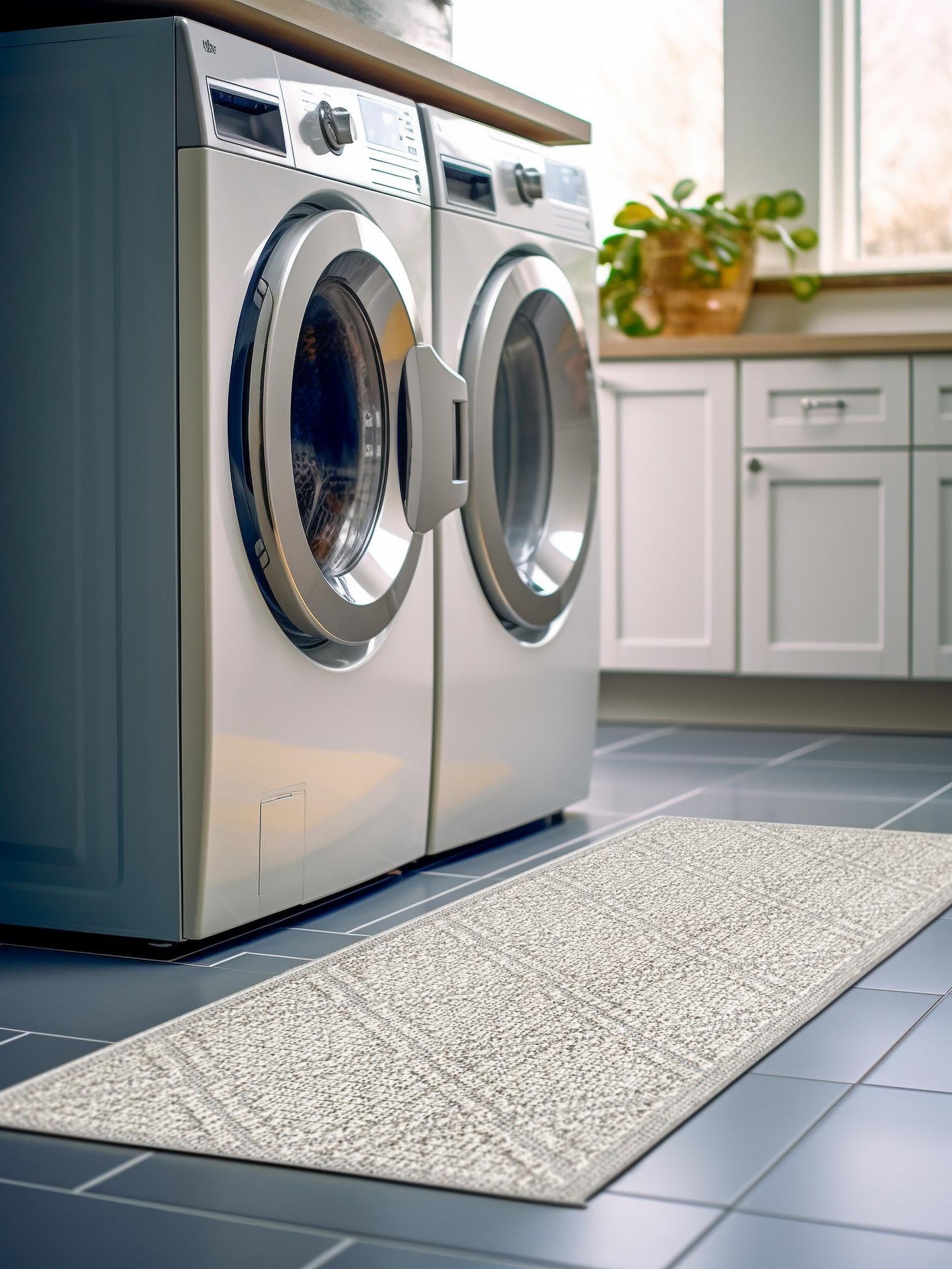 Light Gray 2' 7 x 12' Symphony Outdoor Runner Area Rug Weather Resistant for Patio, Deck, Terrace, Balcony, Porch Durable Outside Carpet for Sale at Rug Engine