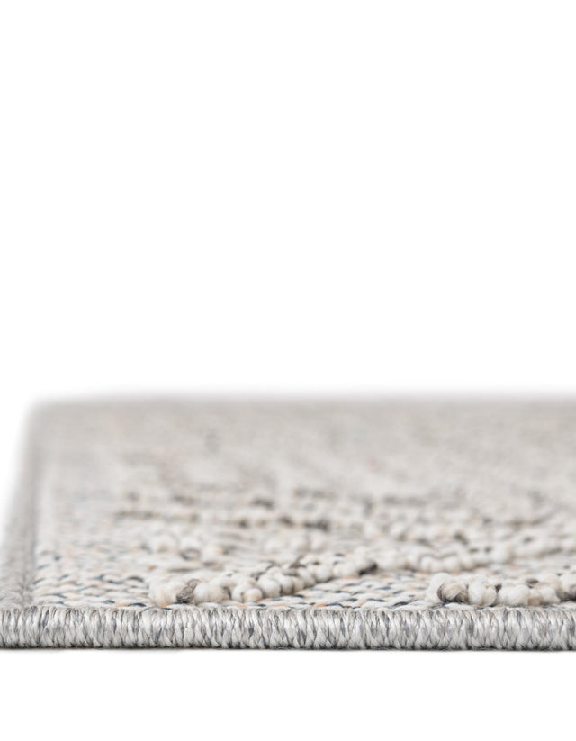 Light Gray 2' x 8' Symphony Outdoor Runner Area Rug Weather Resistant for Patio, Deck, Terrace, Balcony, Porch Durable Outside Carpet for Sale at Rug Engine