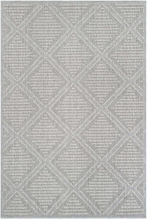 Light Gray 6' 1 x 9' Symphony Outdoor Rectangle Area Rug Weather Resistant for Patio, Deck, Terrace, Balcony, Porch Durable Outside Carpet for Sale at Rug Engine