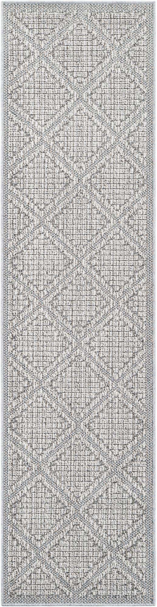 Light Gray 2' x 8' Symphony Outdoor Runner Area Rug Weather Resistant for Patio, Deck, Terrace, Balcony, Porch Durable Outside Carpet for Sale at Rug Engine