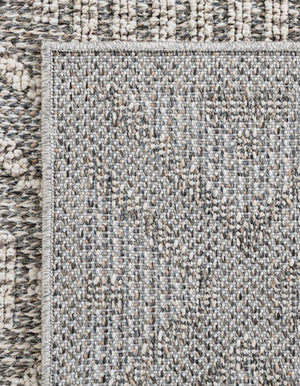 Light Gray 7' 10 x 7' 10 Symphony Outdoor Square Area Rug Weather Resistant for Patio, Deck, Terrace, Balcony, Porch Durable Outside Carpet for Sale at Rug Engine
