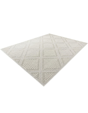 Light Gray 9' x 12' Symphony Outdoor Rectangle Area Rug Weather Resistant for Patio, Deck, Terrace, Balcony, Porch Durable Outside Carpet for Sale at Rug Engine