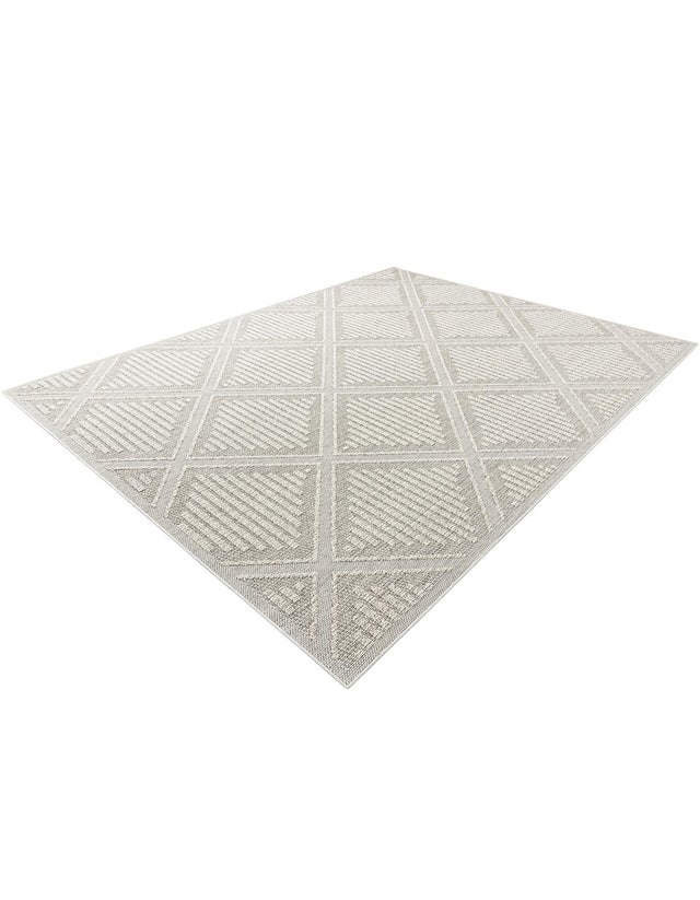 Light Gray 9' x 12' Symphony Outdoor Rectangle Area Rug Weather Resistant for Patio, Deck, Terrace, Balcony, Porch Durable Outside Carpet for Sale at Rug Engine