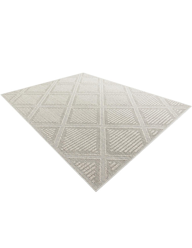 Light Gray 9' x 12' Symphony Outdoor Rectangle Area Rug Weather Resistant for Patio, Deck, Terrace, Balcony, Porch Durable Outside Carpet for Sale at Rug Engine