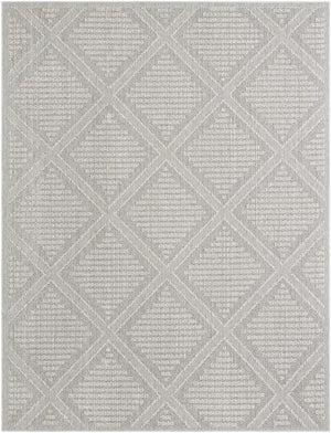 Light Gray 9' x 12' Symphony Outdoor Rectangle Area Rug Weather Resistant for Patio, Deck, Terrace, Balcony, Porch Durable Outside Carpet for Sale at Rug Engine