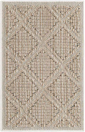 Khaki 2' x 3' 1 Symphony Outdoor Rectangle Area Rug Weather Resistant for Patio, Deck, Terrace, Balcony, Porch Durable Outside Carpet for Sale at Rug Engine