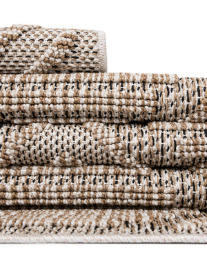 Khaki 3' 1 x 3' 1 Symphony Outdoor Round Area Rug Weather Resistant for Patio, Deck, Terrace, Balcony, Porch Durable Outside Carpet for Sale at Rug Engine