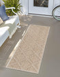 Khaki 2' 7 x 12' Symphony Outdoor Runner Area Rug Weather Resistant for Patio, Deck, Terrace, Balcony, Porch Durable Outside Carpet for Sale at Rug Engine
