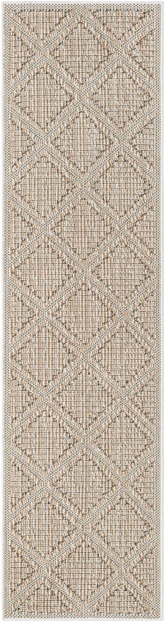 Khaki 2' x 8' Symphony Outdoor Runner Area Rug Weather Resistant for Patio, Deck, Terrace, Balcony, Porch Durable Outside Carpet for Sale at Rug Engine
