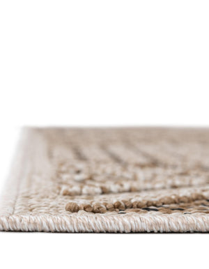 Khaki 7' 10 x 7' 10 Symphony Outdoor Square Area Rug Weather Resistant for Patio, Deck, Terrace, Balcony, Porch Durable Outside Carpet for Sale at Rug Engine